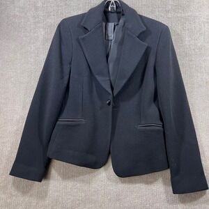 Dusica Kotur Sacks Black New Wool Blend Blazer Jacket Size 4 Career Capsule